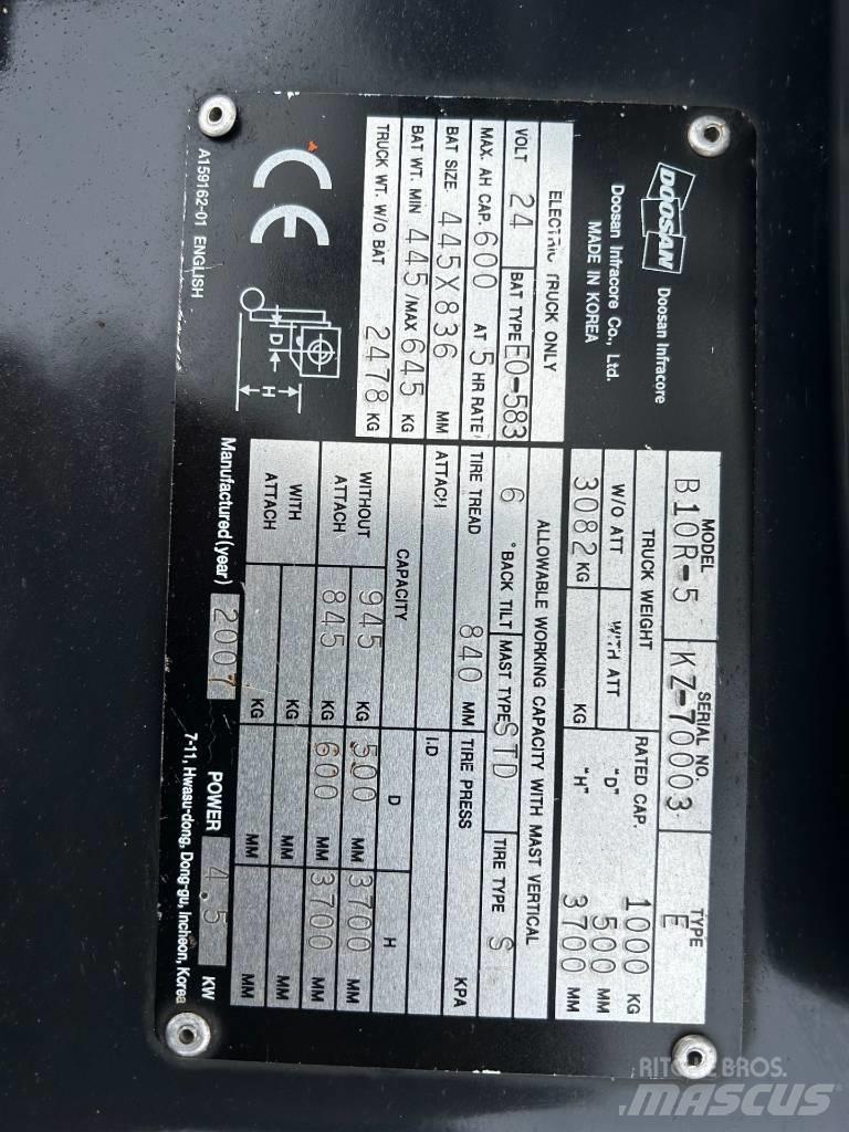 Doosan B10R-5 Electric forklift trucks