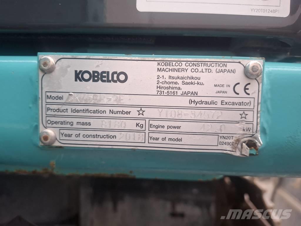 Kobelco SK 75 SR-3E Midi excavators  7t - 12t