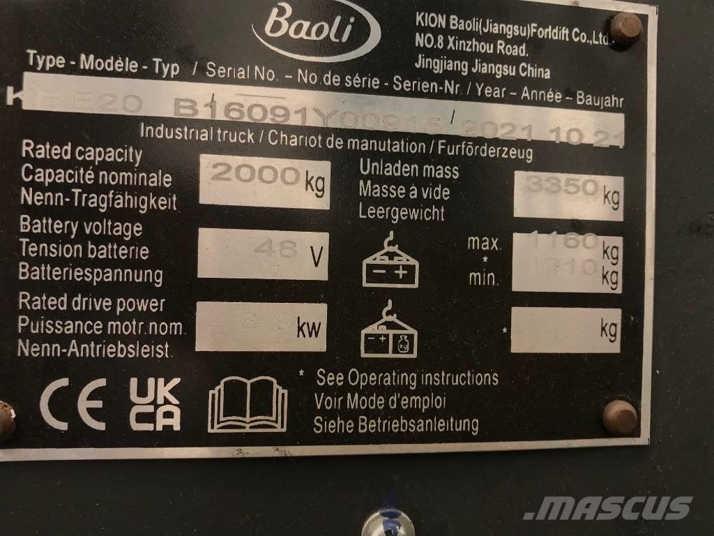 Baoli KBE 20-N Electric forklift trucks