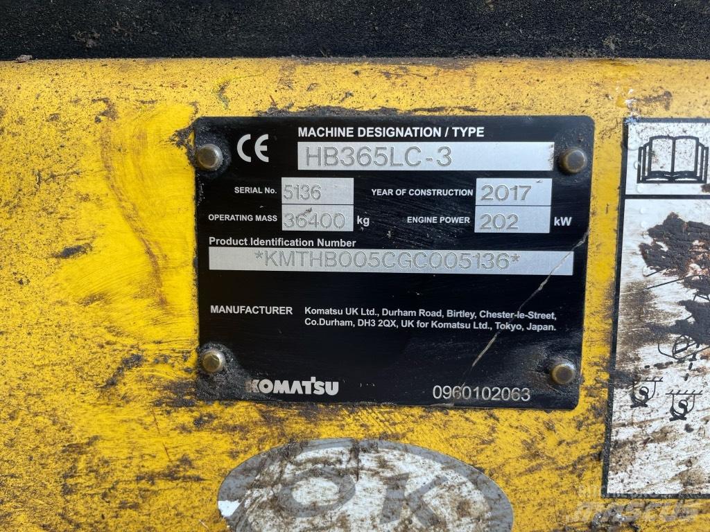 Komatsu HB 365 LC3 Crawler excavators