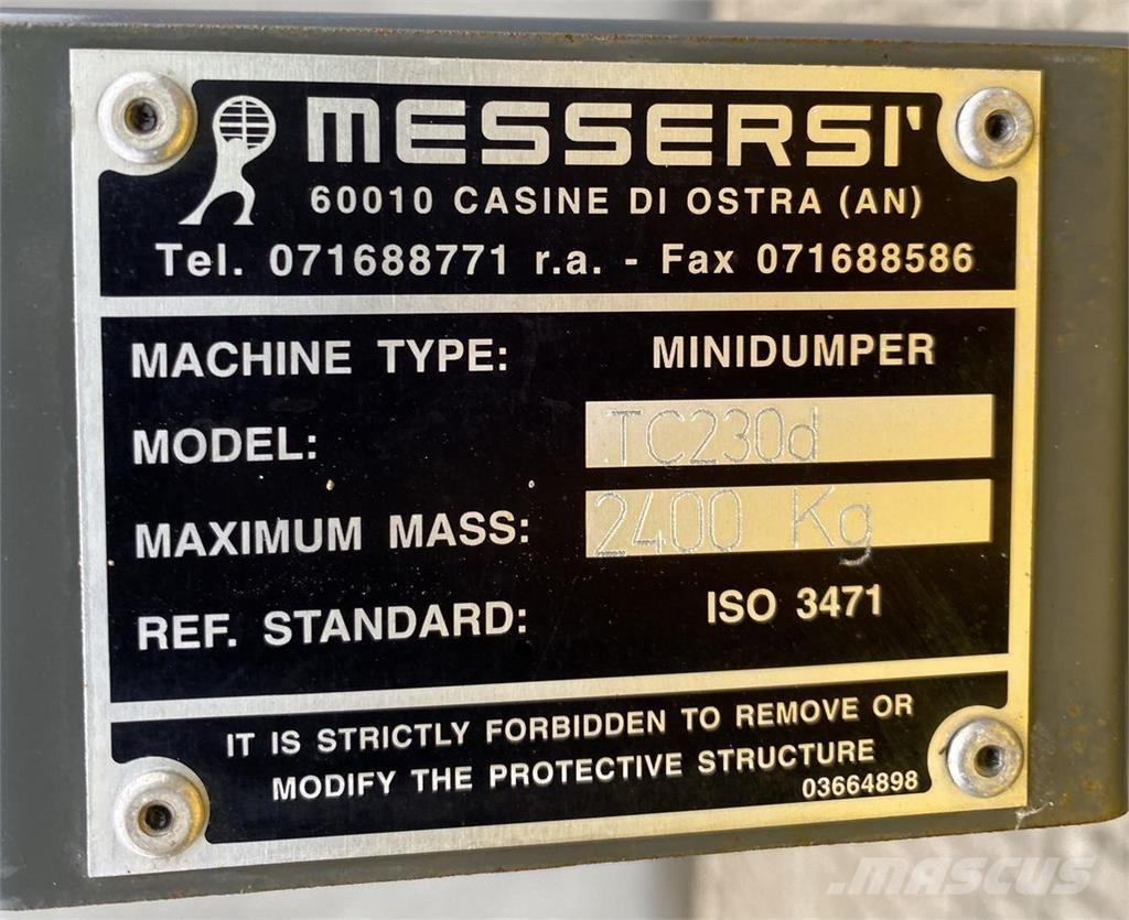 Messersi TC230 Site dumpers