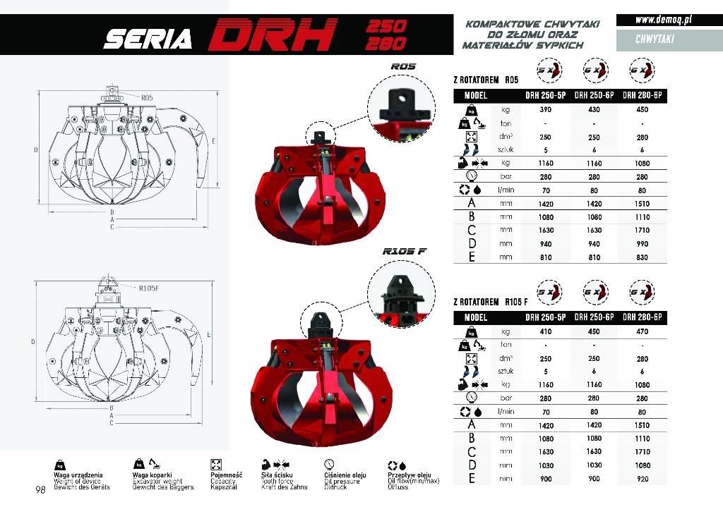  DEMOQ DRH280-6P Grapples