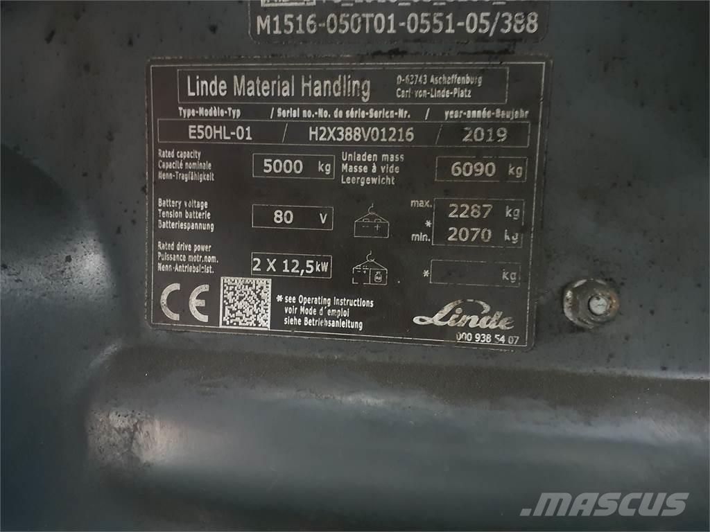 Linde E50HL Electric forklift trucks