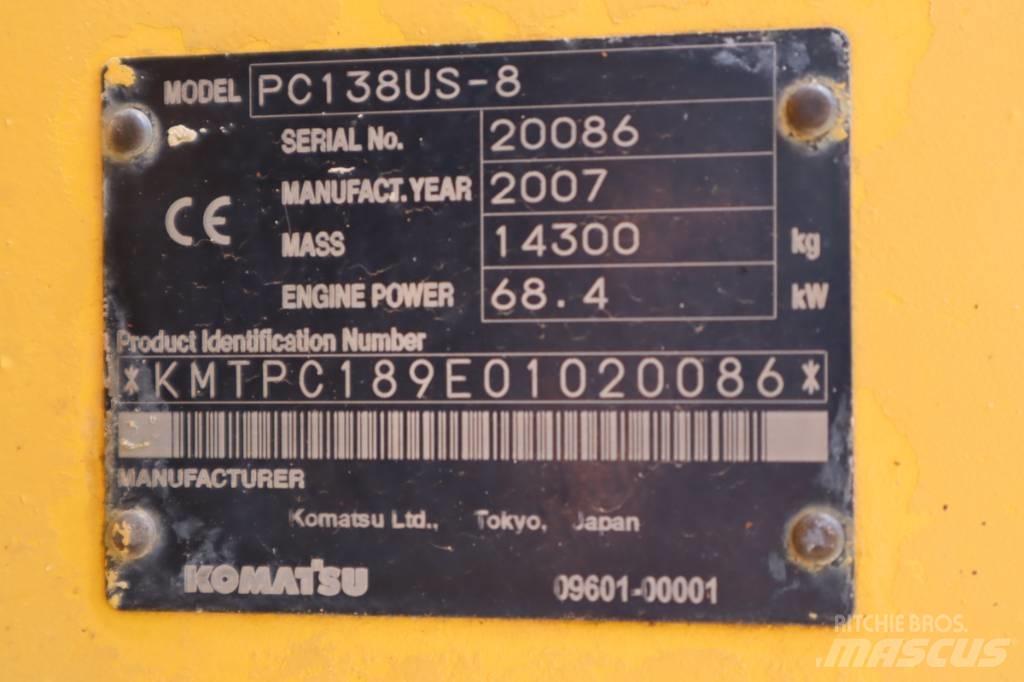 Komatsu PC138US-8 Crawler excavators