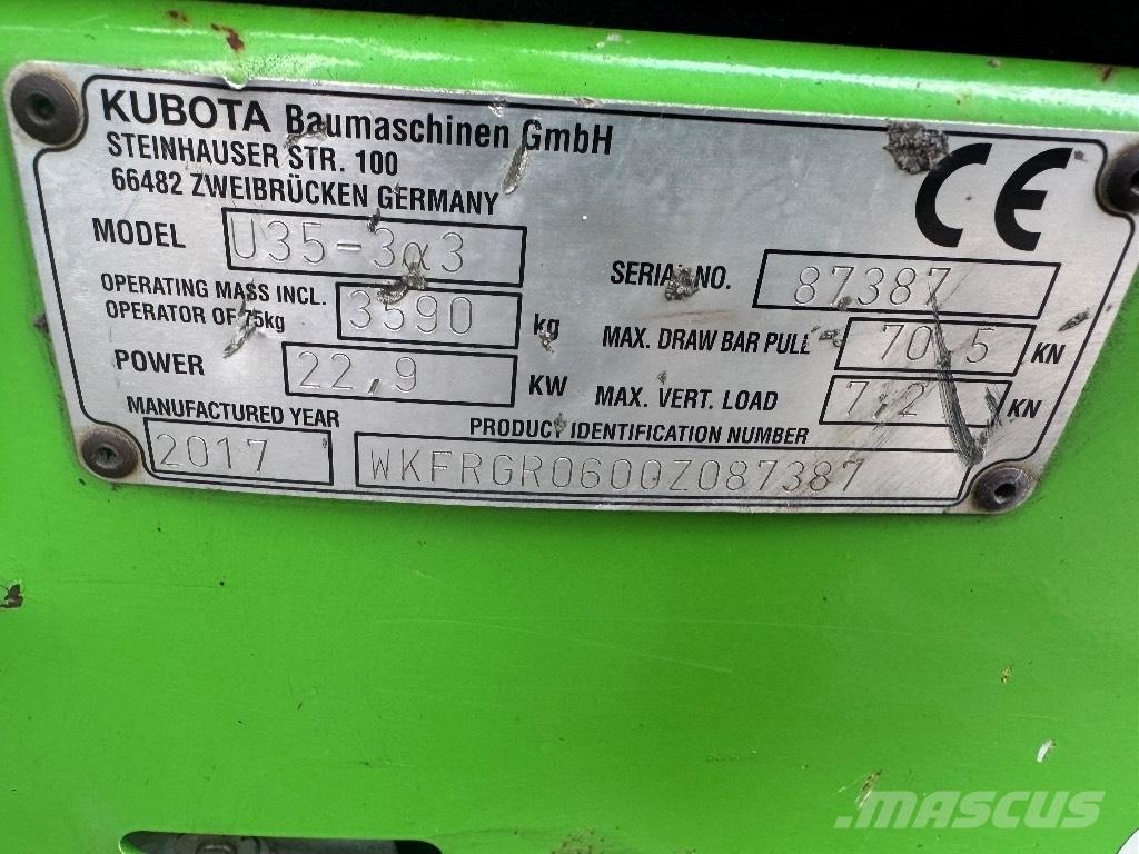 Kubota U 35-3 A Mini excavators < 7t (Mini diggers)