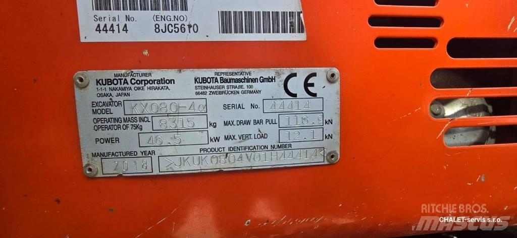 Kubota KX 080-4 CX Midi excavators  7t - 12t