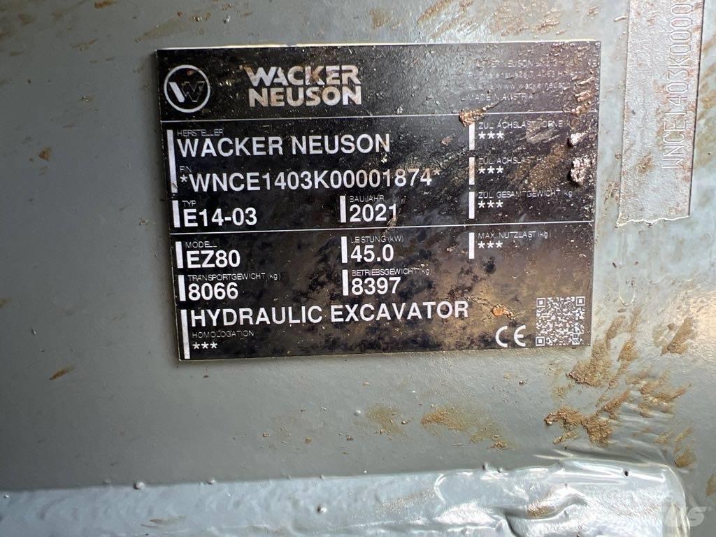 Wacker Neuson EZ80 Crawler excavators