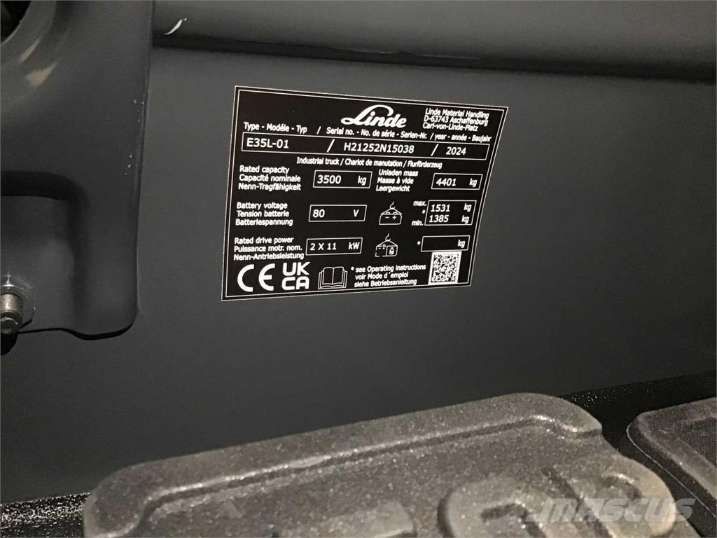 Linde E35L Electric forklift trucks