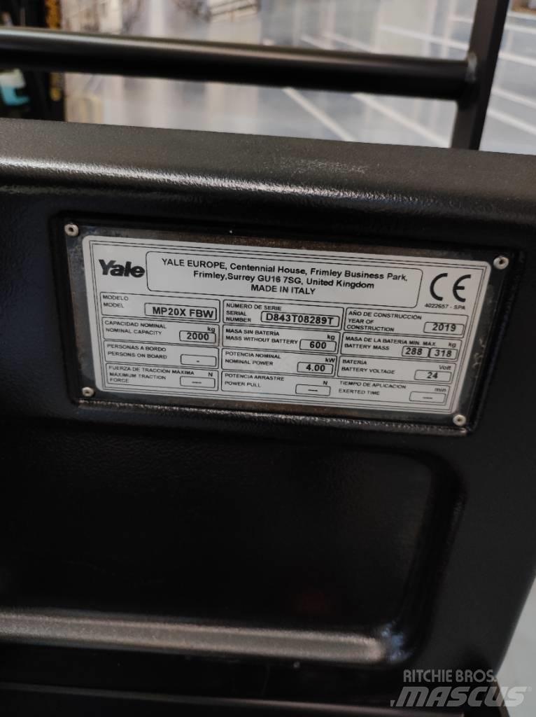 Yale MP20X Low lifter with platform