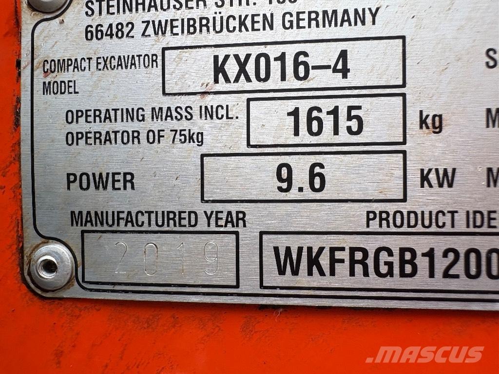 Kubota KX 016-4 Mini excavators < 7t (Mini diggers)