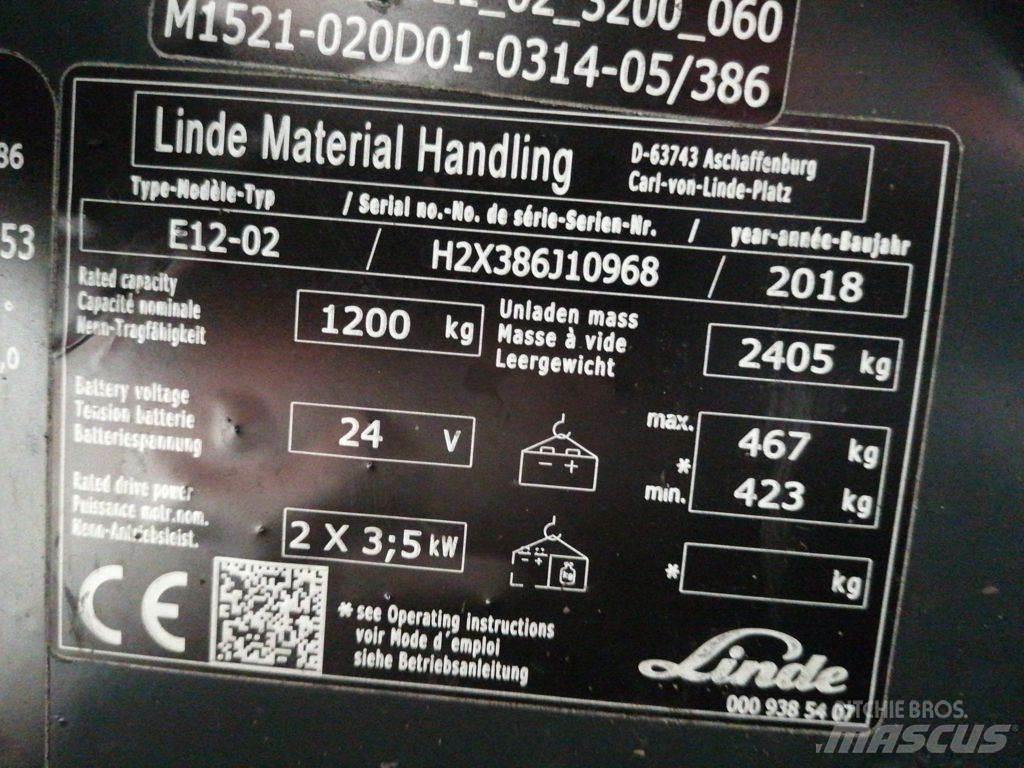 Linde E12-02 Electric forklift trucks