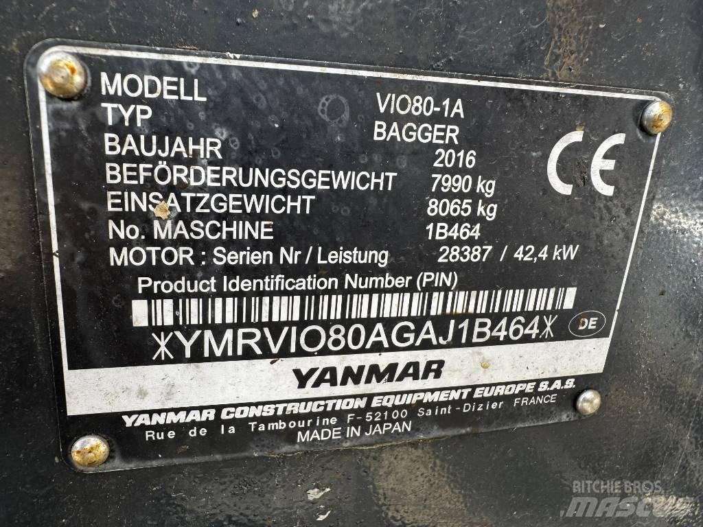 Yanmar ViO80-1A Midi excavators  7t - 12t