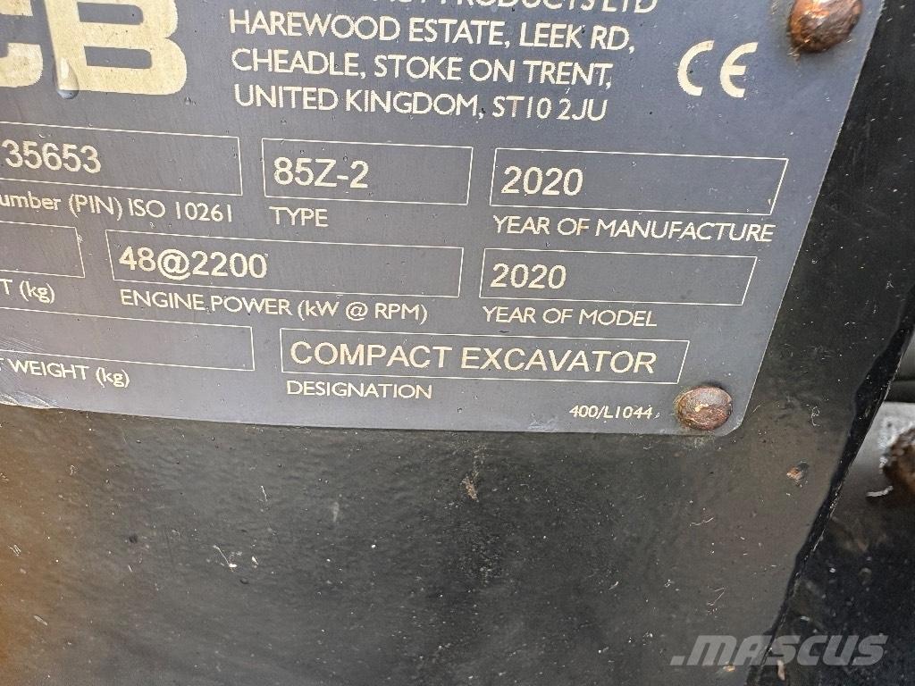 JCB 85 Z-2 Midi excavators  7t - 12t