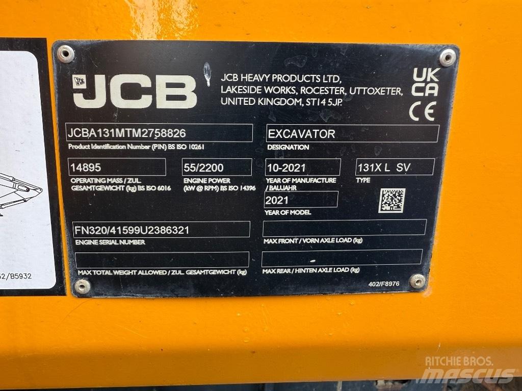 JCB 131X L SV Crawler excavators