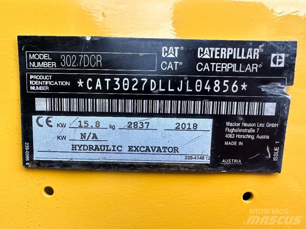 CAT 302.7 D CR Mini excavators < 7t (Mini diggers)