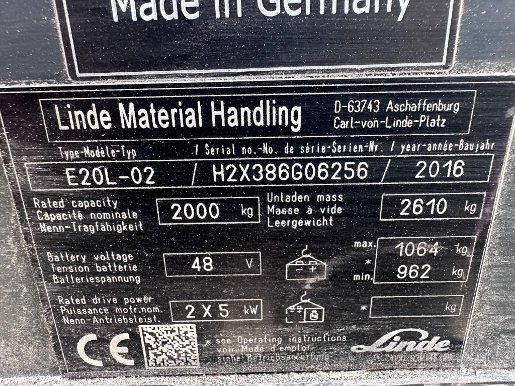 Linde E20L-02 Electric forklift trucks