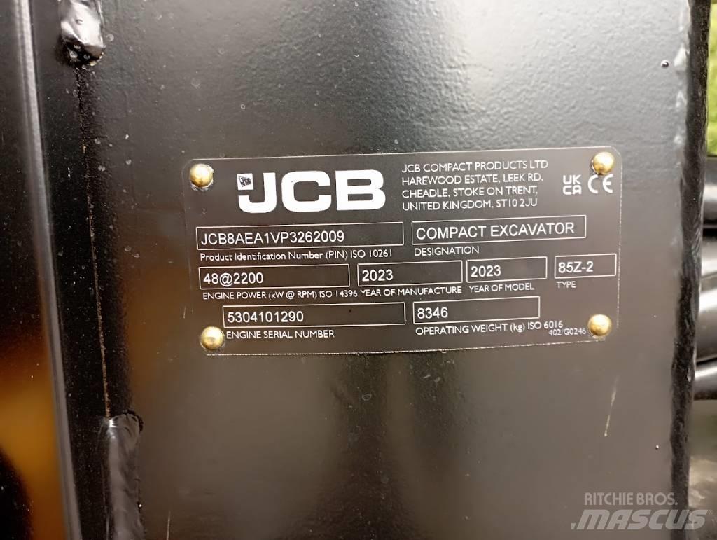 JCB 85Z Midi excavators  7t - 12t