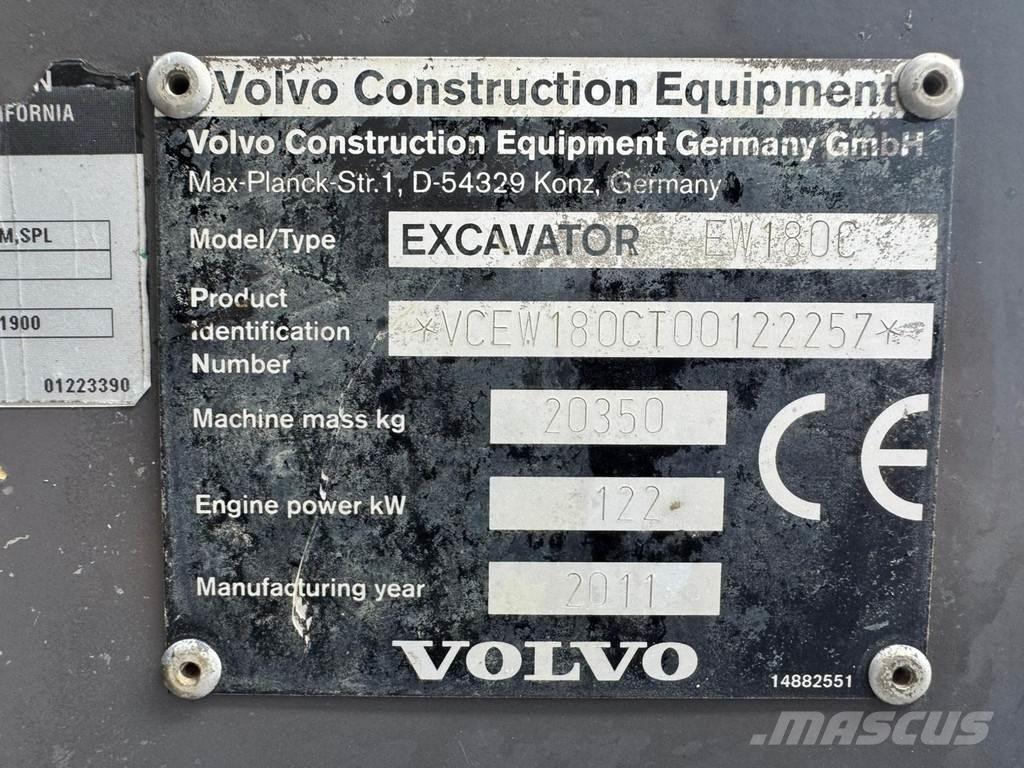 Volvo EW180C Wheeled excavators