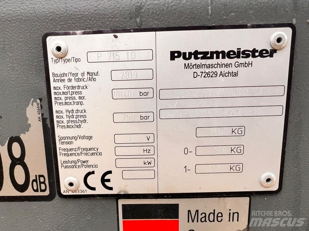 Putzmeister P 715 TD Concrete pump trucks