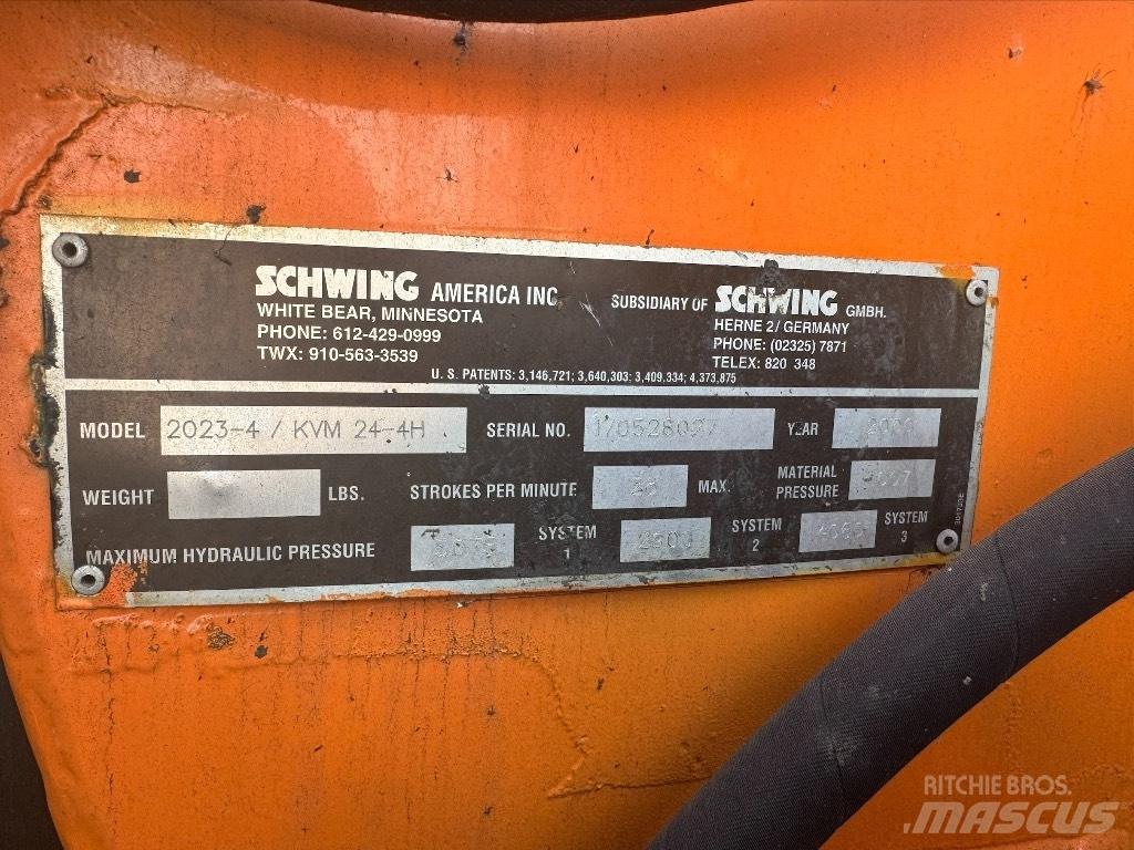 Schwing KVM 24-4H Concrete pump trucks