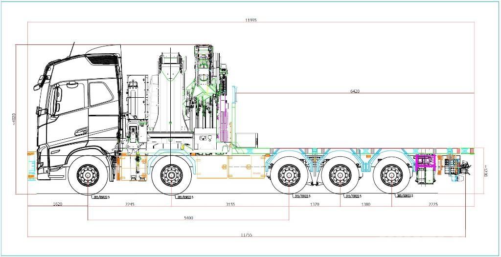 Volvo FH 540 Crane trucks