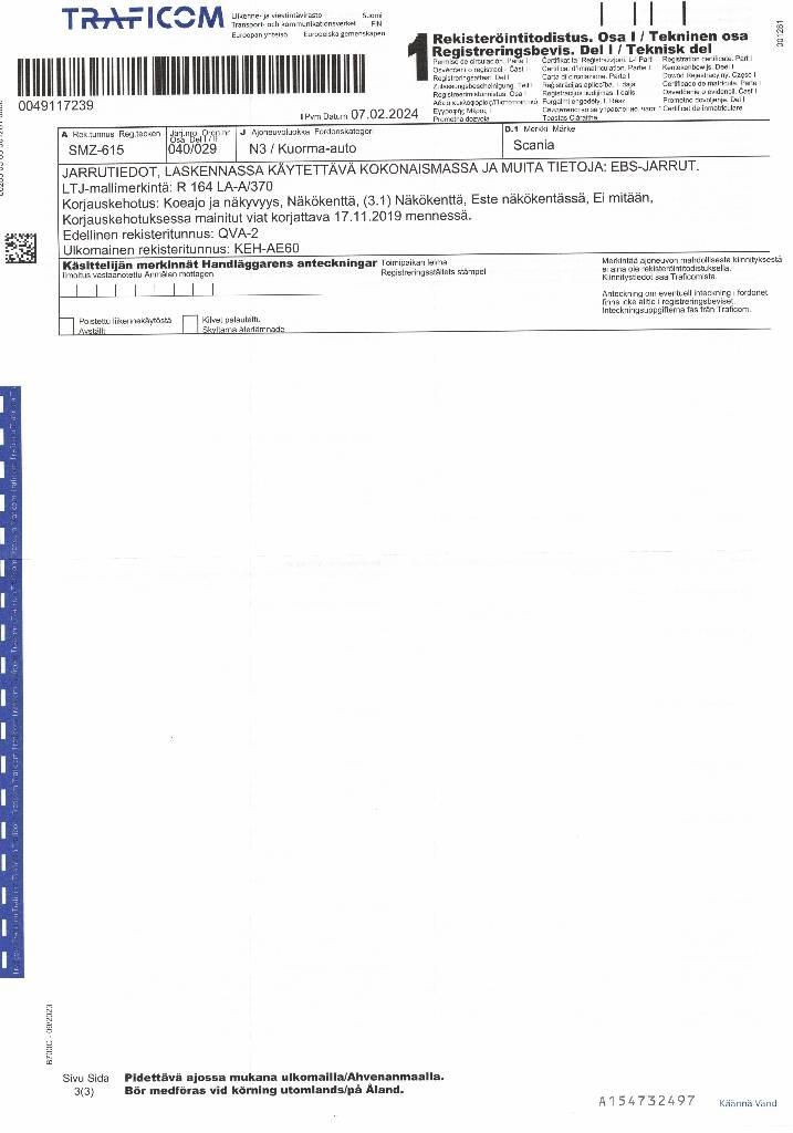 Scania R 164 Tractor Units