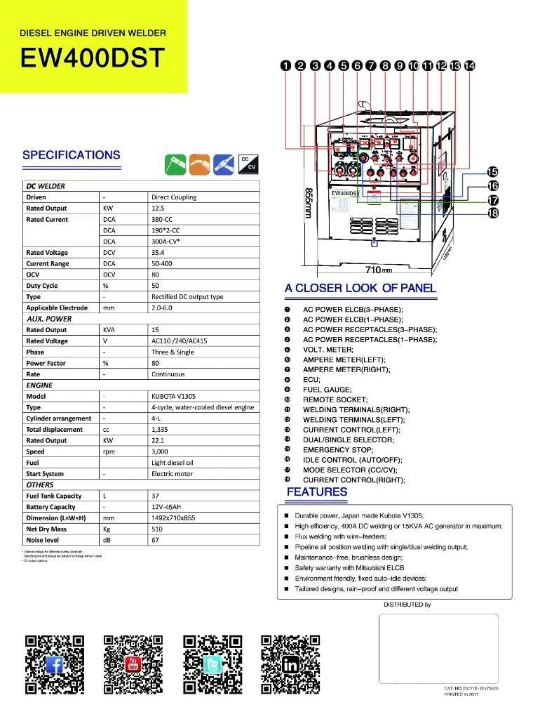 Denyo DLW 400 ESW Welding machines
