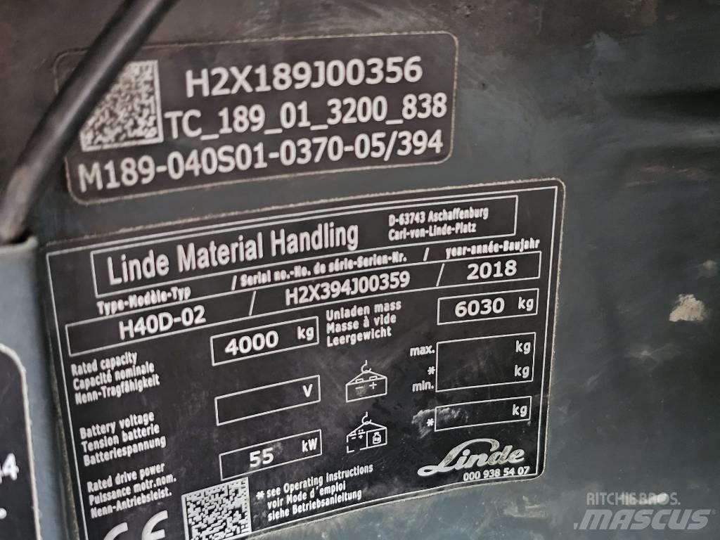 Linde H40D-02 Diesel trucks