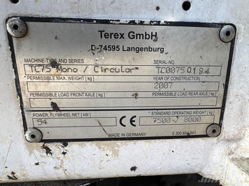 Terex TC 75 Midi excavators  7t - 12t