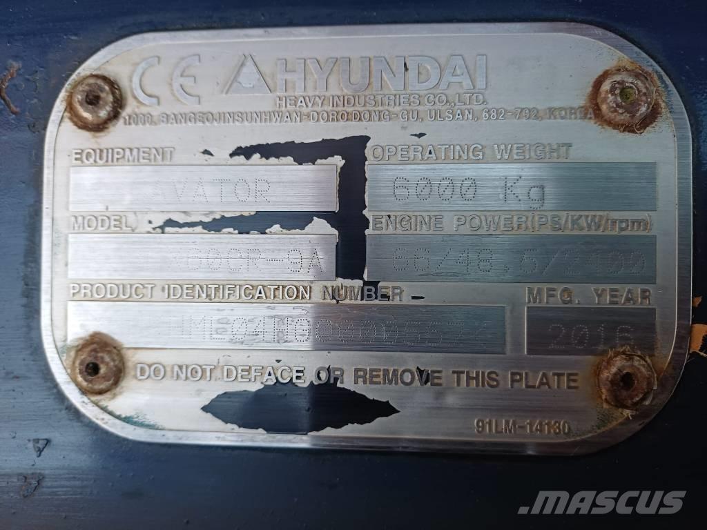 Hyundai 60cr-9a Mini excavators < 7t (Mini diggers)
