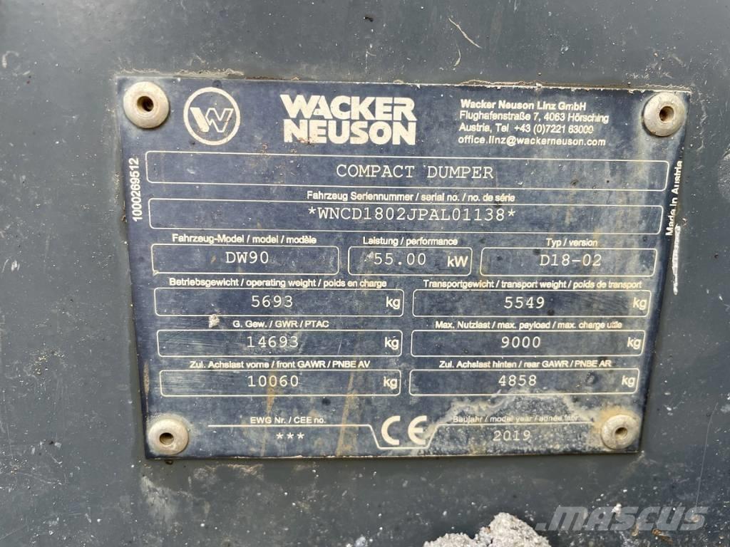 Wacker Neuson DW 90 Site dumpers