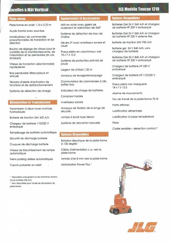 JLG Toucan 1210 Vertical mast lifts