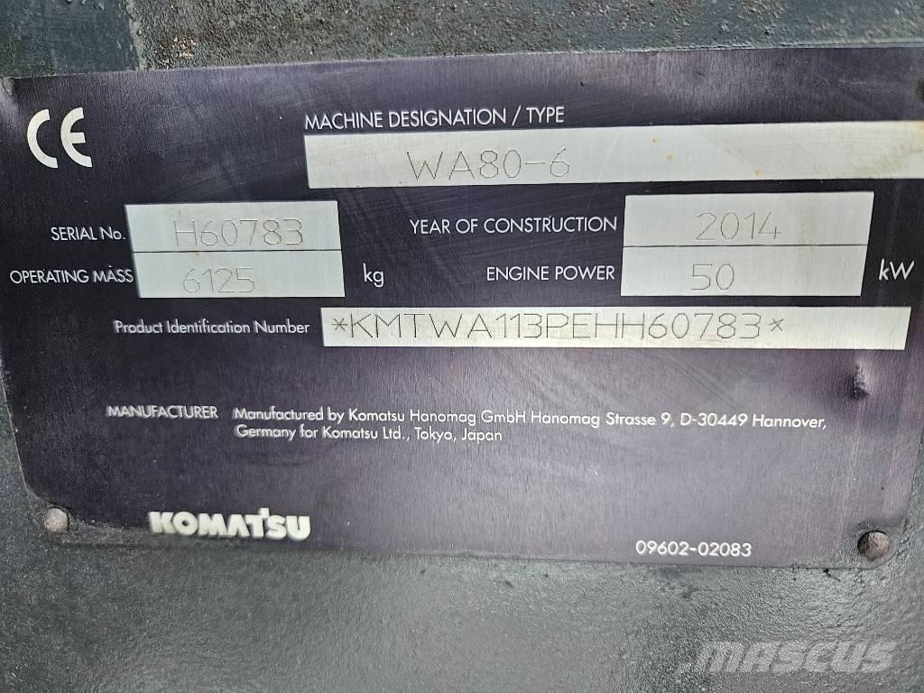 Komatsu WA80-6 Wheel loaders