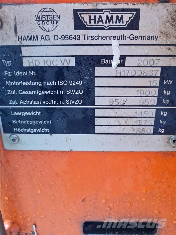 Hamm HD 10 C W Twin drum rollers