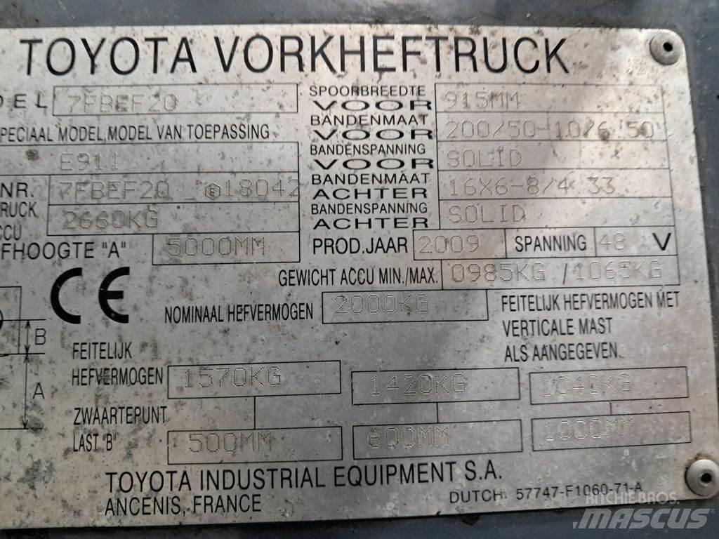 Toyota 7FBEF20 Electric forklift trucks
