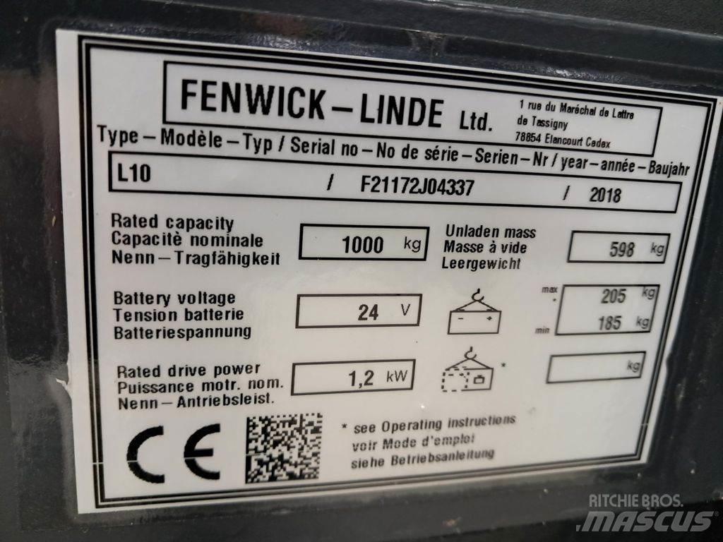 Linde L10 Pedestrian stacker