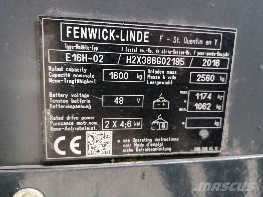 Linde E16H-02 Electric forklift trucks