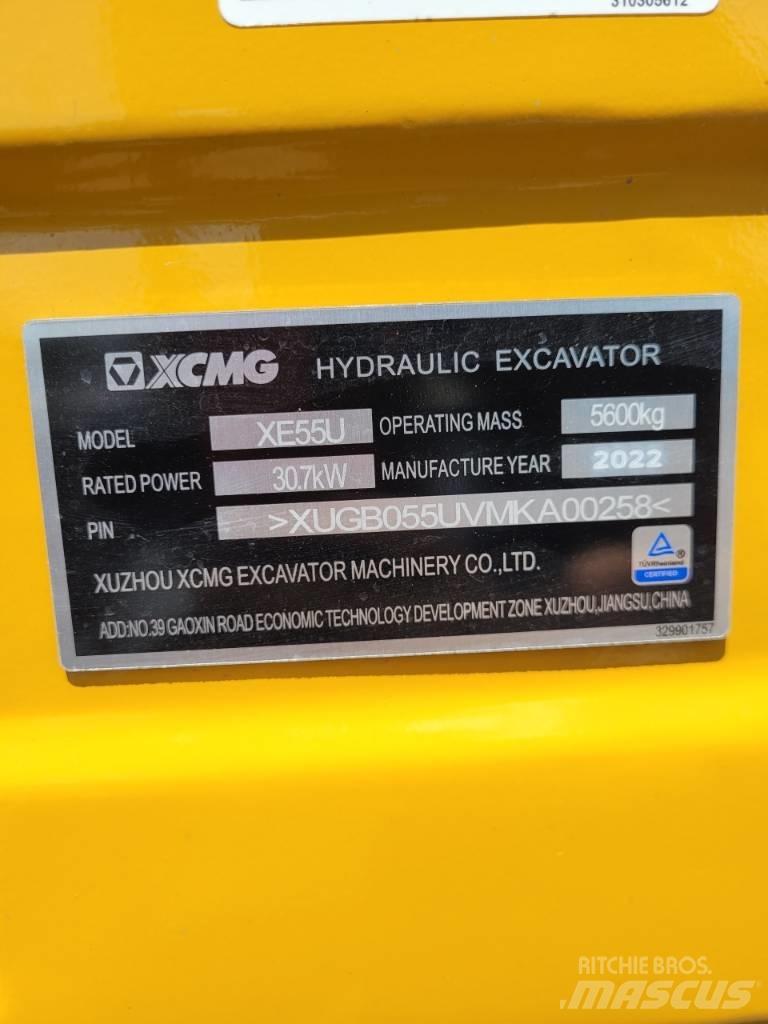 XCMG XE55 U Mini excavators < 7t (Mini diggers)