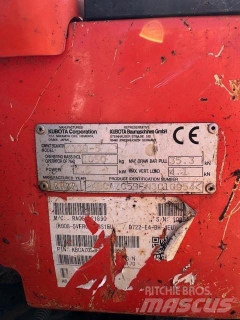 Kubota K 008-5 Mini excavators < 7t (Mini diggers)