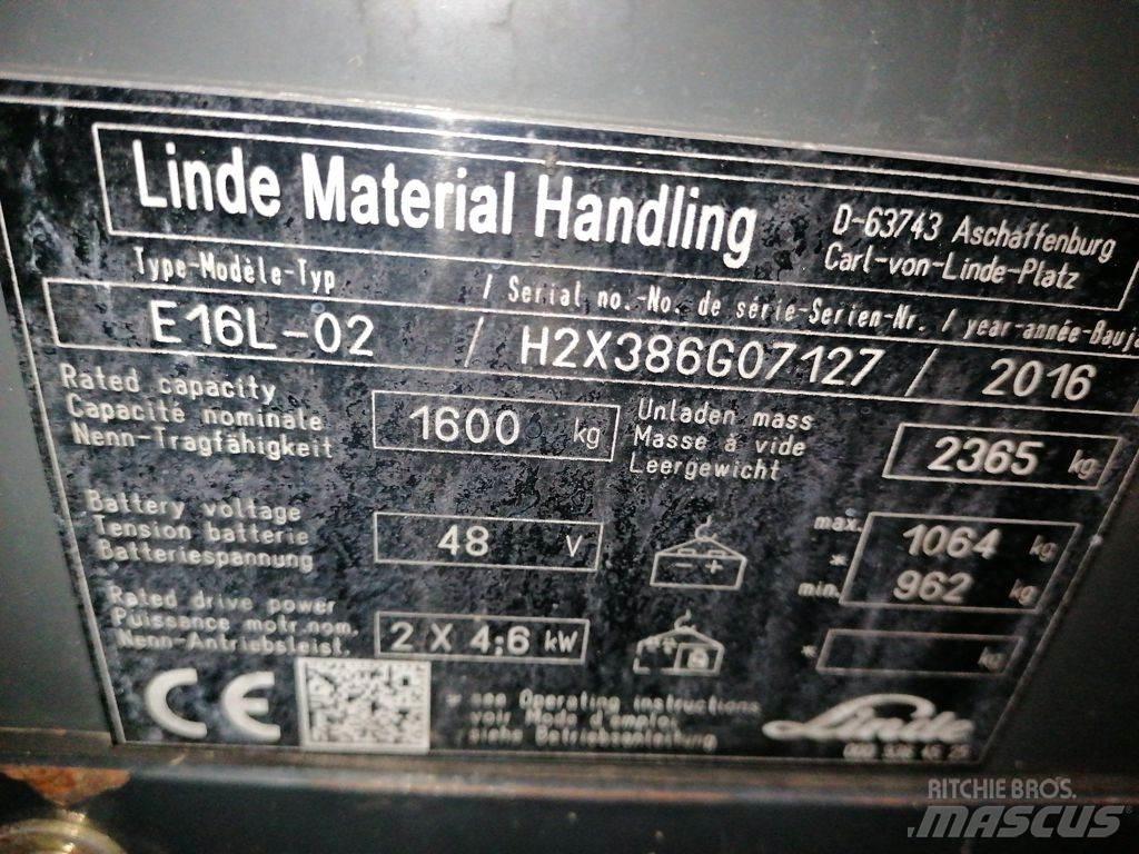 Linde E16L-02 Electric forklift trucks