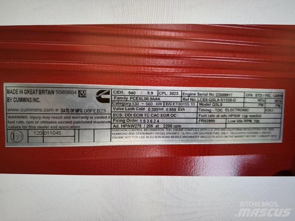 Cummins QSL9C T4F Construction - Others
