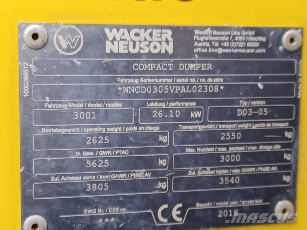 Wacker Neuson 3001 Site dumpers