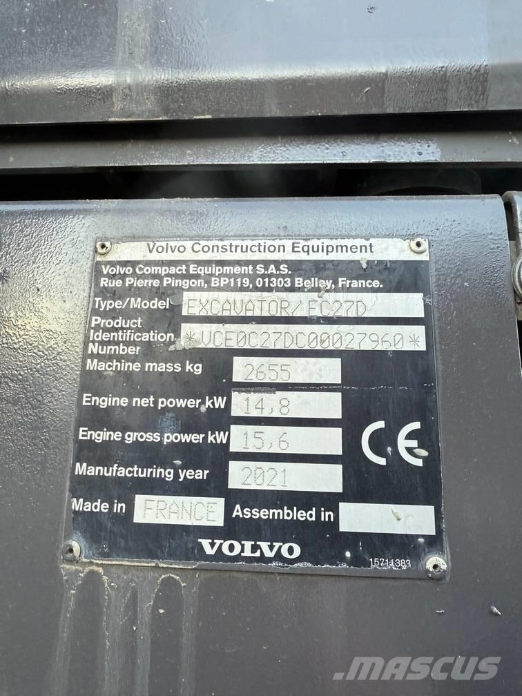 Volvo EC 27 D Mini excavators < 7t (Mini diggers)