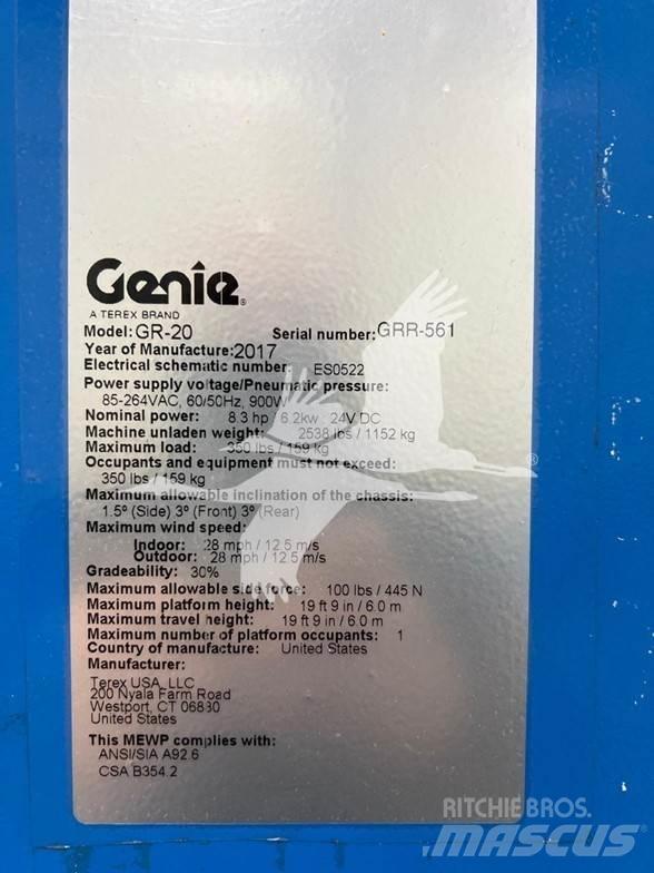 Genie GR20 Vertical mast lifts
