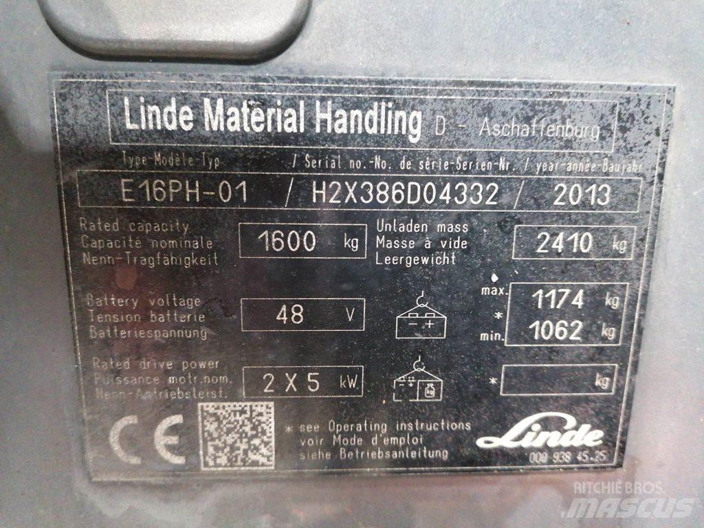 Linde E16PH-01 Electric forklift trucks
