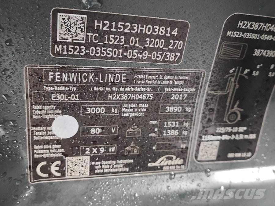 Linde E30L-01 Electric forklift trucks