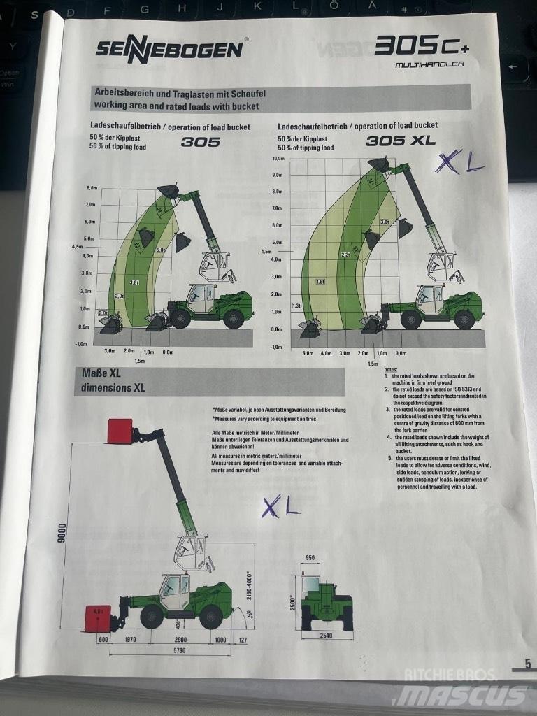 Sennebogen 305 XL Telescopic wheel loaders