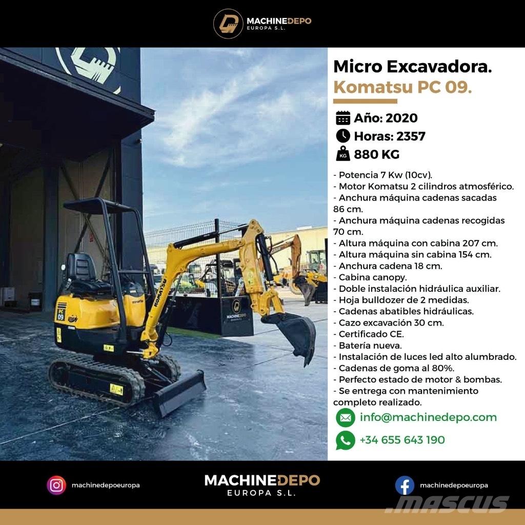 Komatsu PC 09-1 Mini excavators < 7t (Mini diggers)