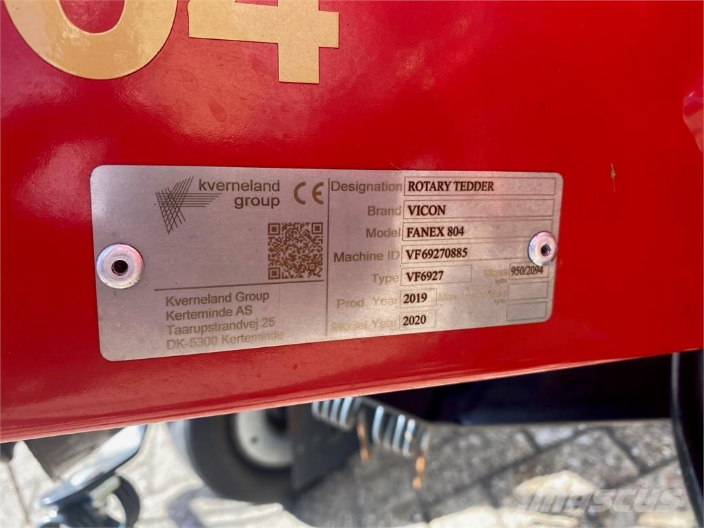Vicon Fanex 804 Rakes and tedders