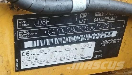 CAT 308 E CR Midi excavators  7t - 12t
